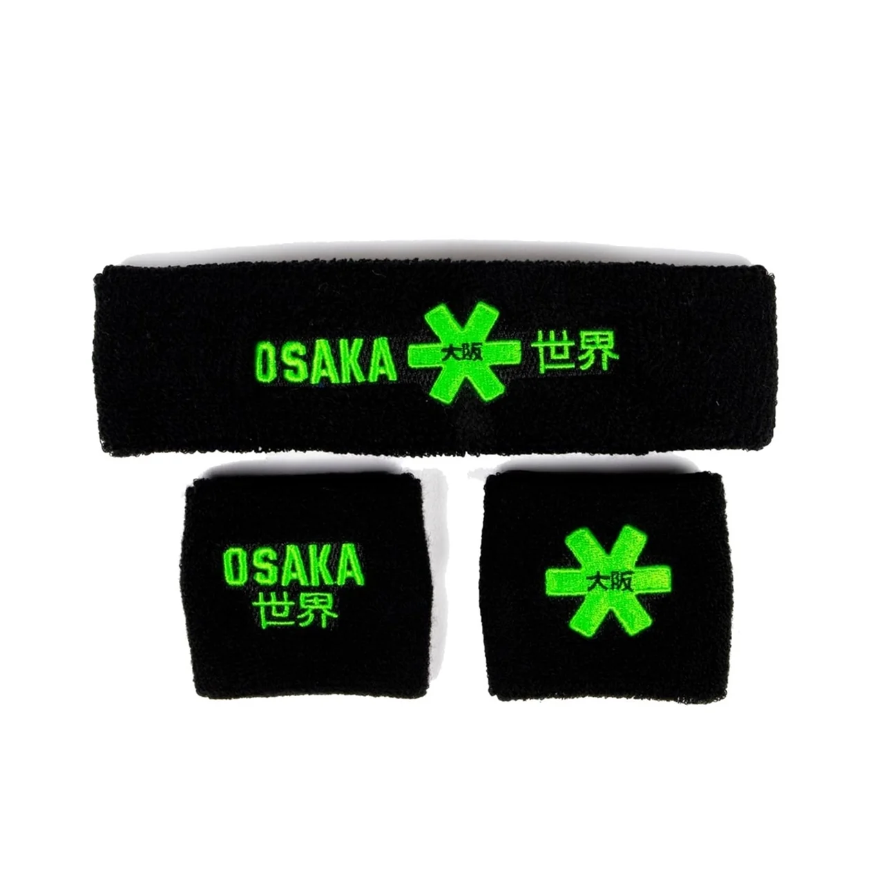 Osaka Sweatband 2 Set Black/Green