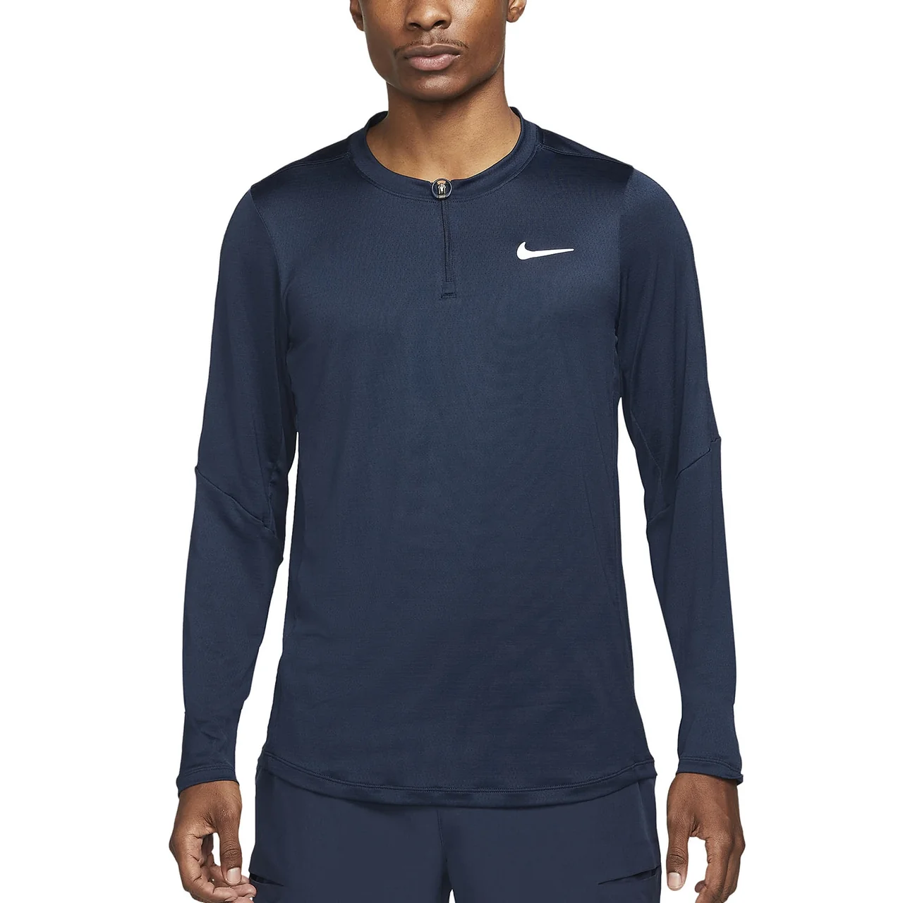 Nike Dri-Fit Advantage Long Sleeve Shirt Navy Blue
